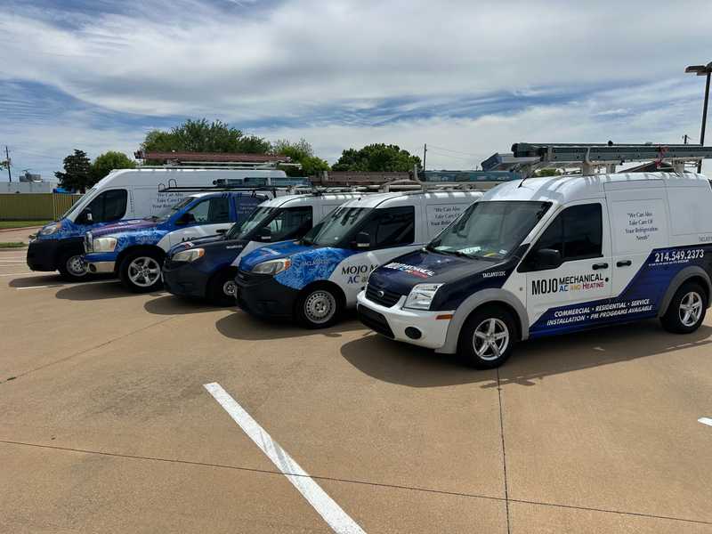 Mojo Mechanical branded service vans